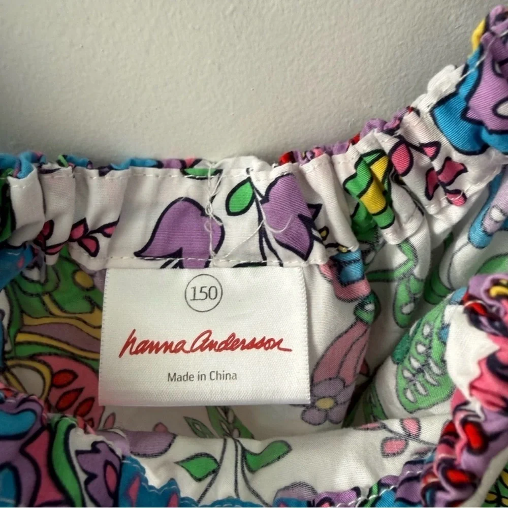 Hanna Andersson Bundle of 2 Paisley Floral Sleeveless Pillowcase Dresses 150/12
